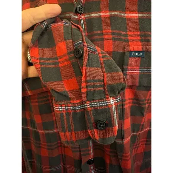 Vintage Polo Ralph Lauren Buffalo Plaid Long Sleeve Shirt. Size Large - Picture 6 of 10